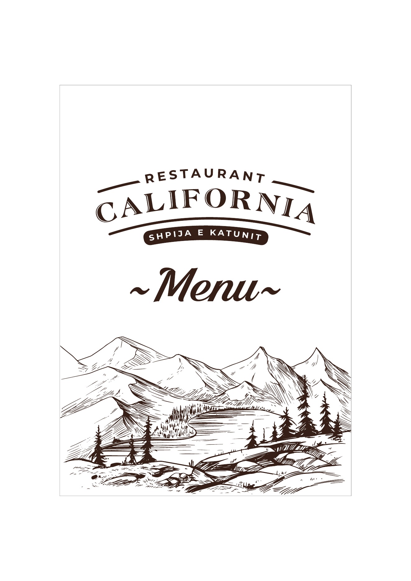 Restaurant California Menu Cover