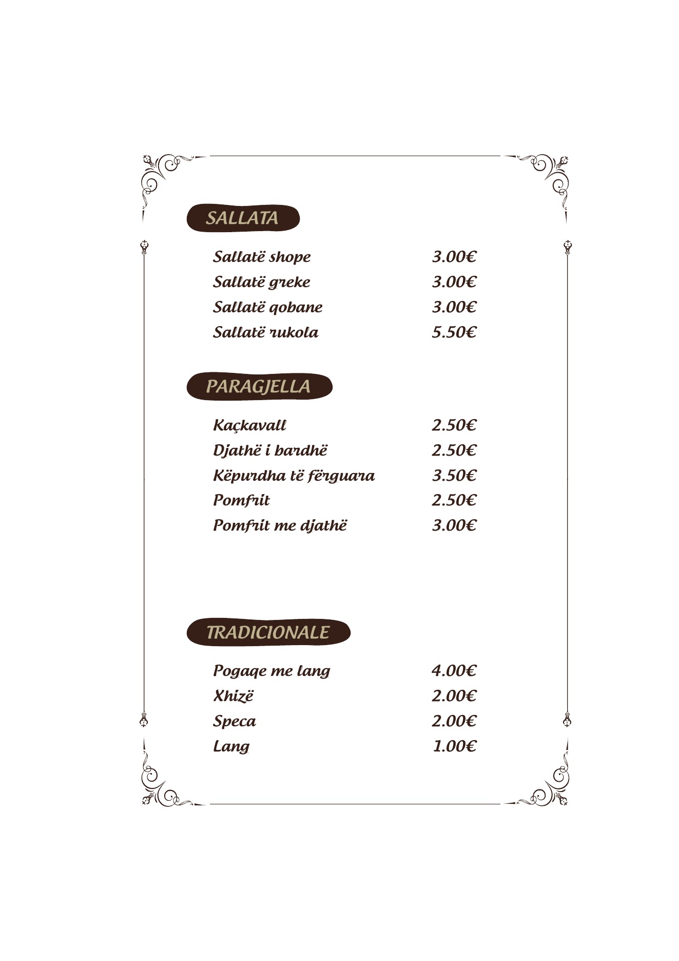 Salads and Traditional Starters
